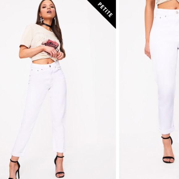 petite white mom jeans